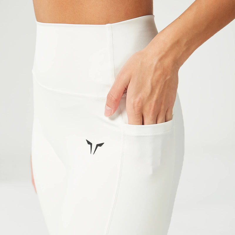 ESSENTIAL ACT DOUBLE LAYERED LEGGINGS 27" 2.0 - PEARL WHITE