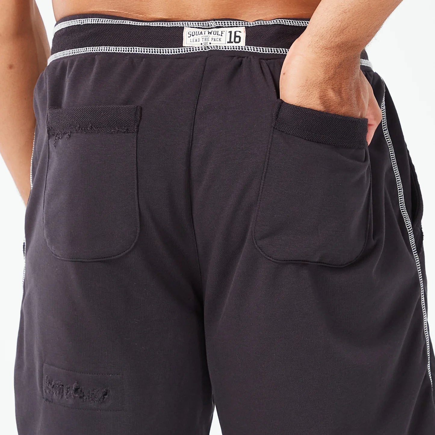 GOLDEN ERA RIPPED SHORTS BLACK