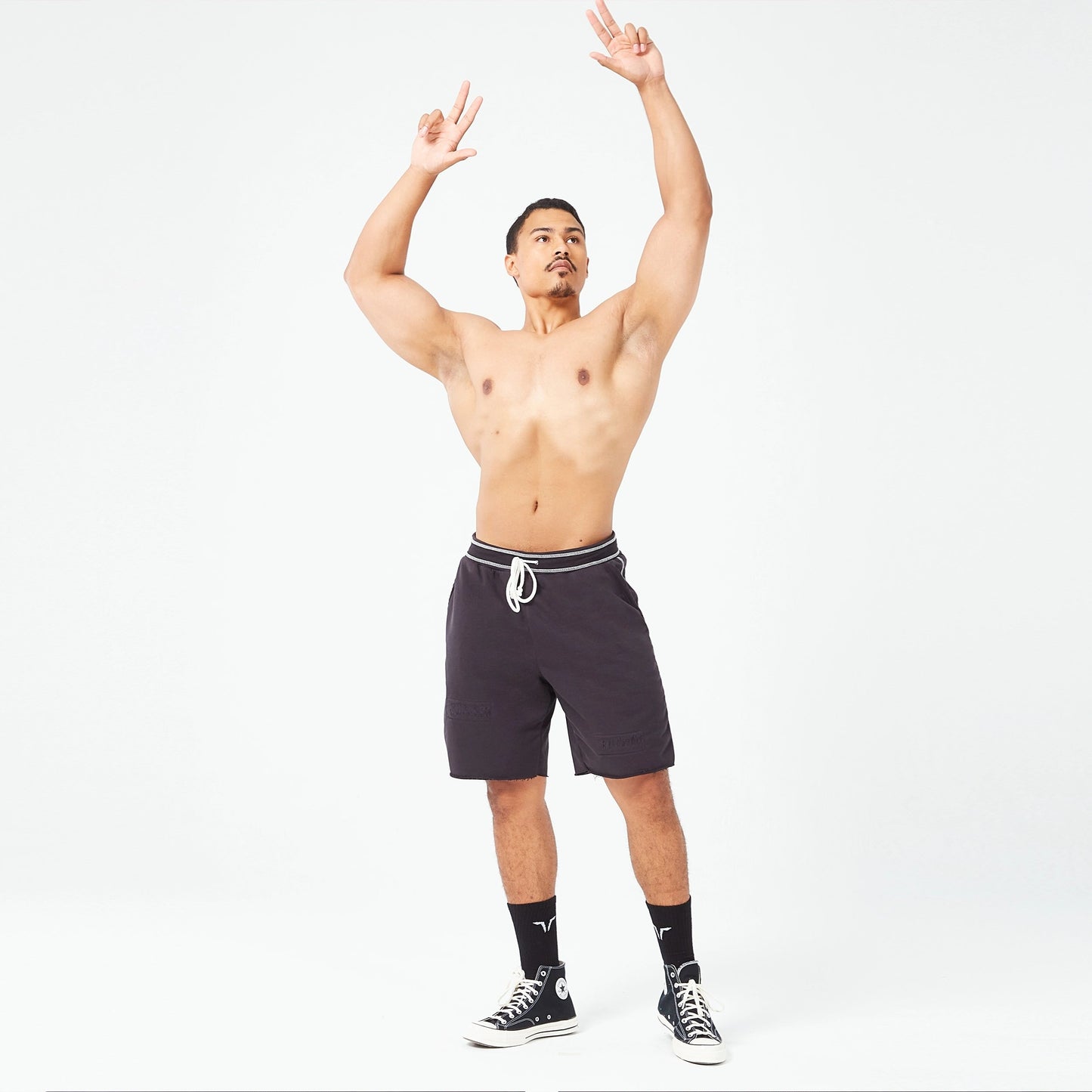 GOLDEN ERA RIPPED SHORTS BLACK