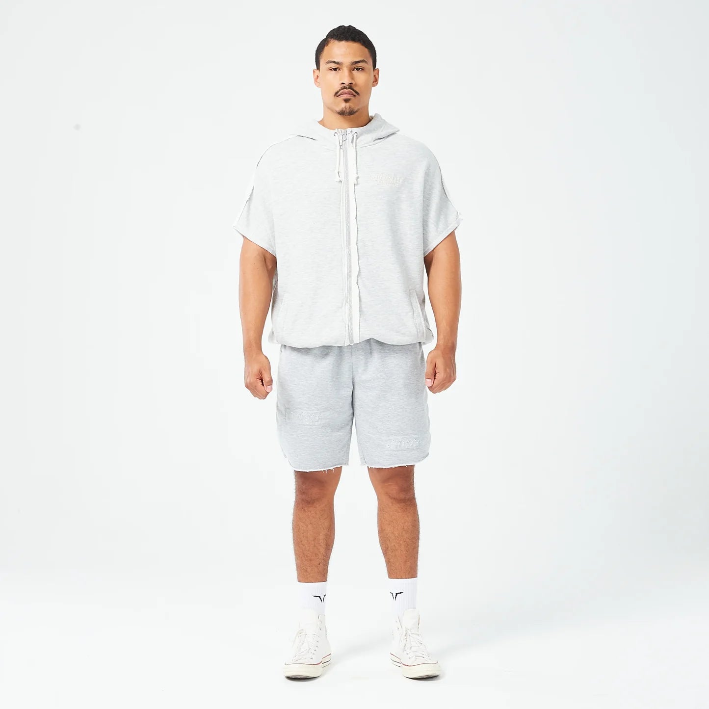 GOLDEN ERA THROWBACK HOODIE LIGHT GREY MARL