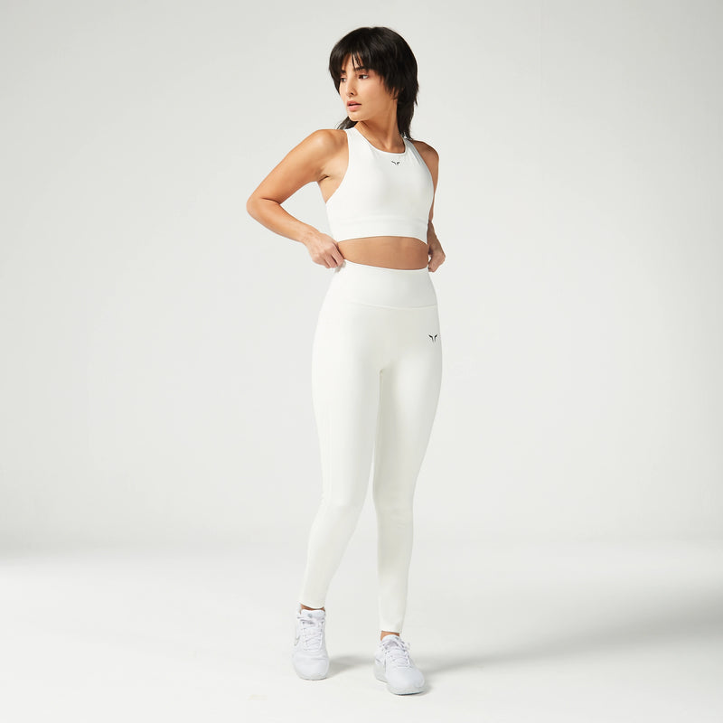 ESSENTIAL ACT DOUBLE LAYERED LEGGINGS 27" 2.0 - PEARL WHITE
