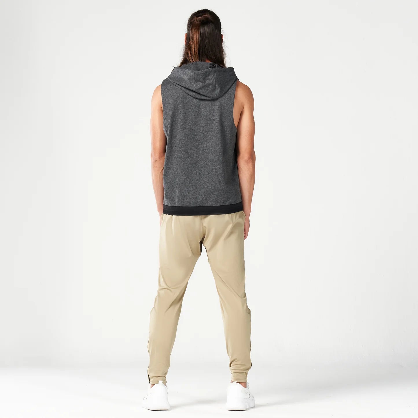 CODE HOODED TANK BLACK MARL