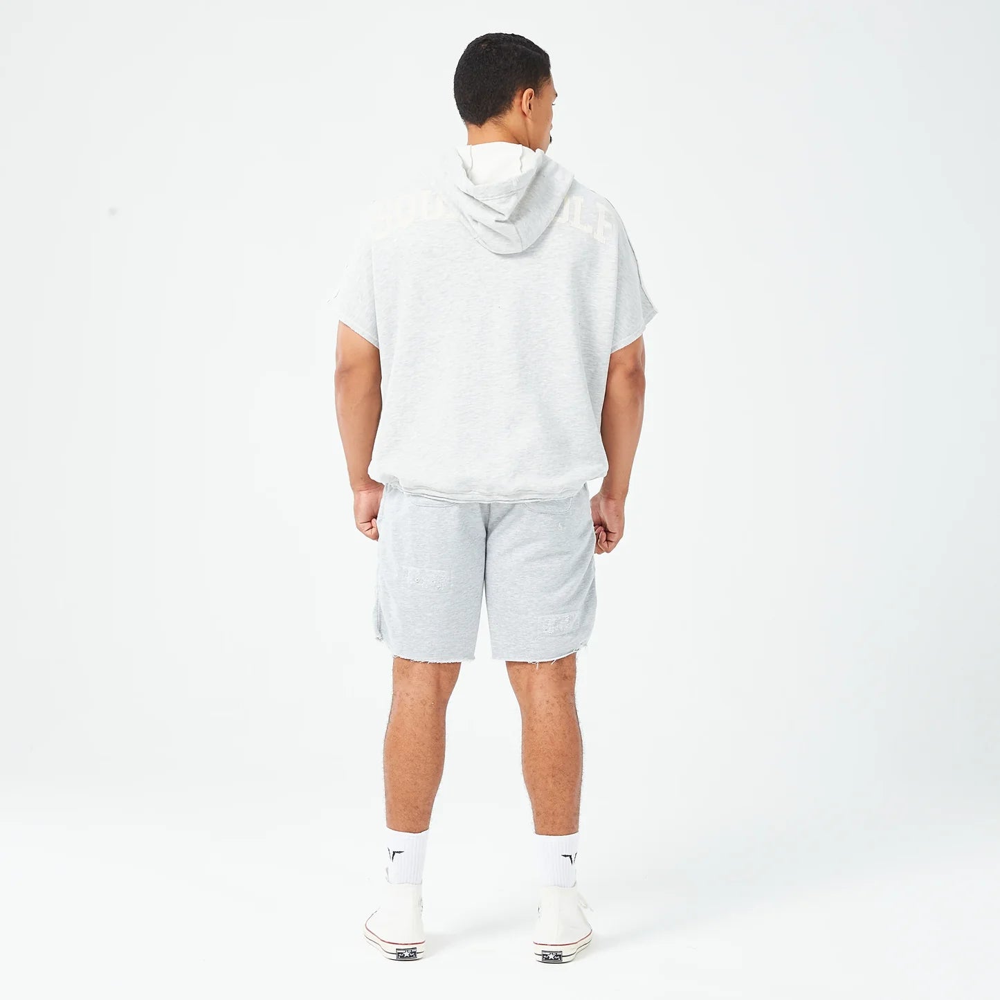 GOLDEN ERA THROWBACK HOODIE LIGHT GREY MARL