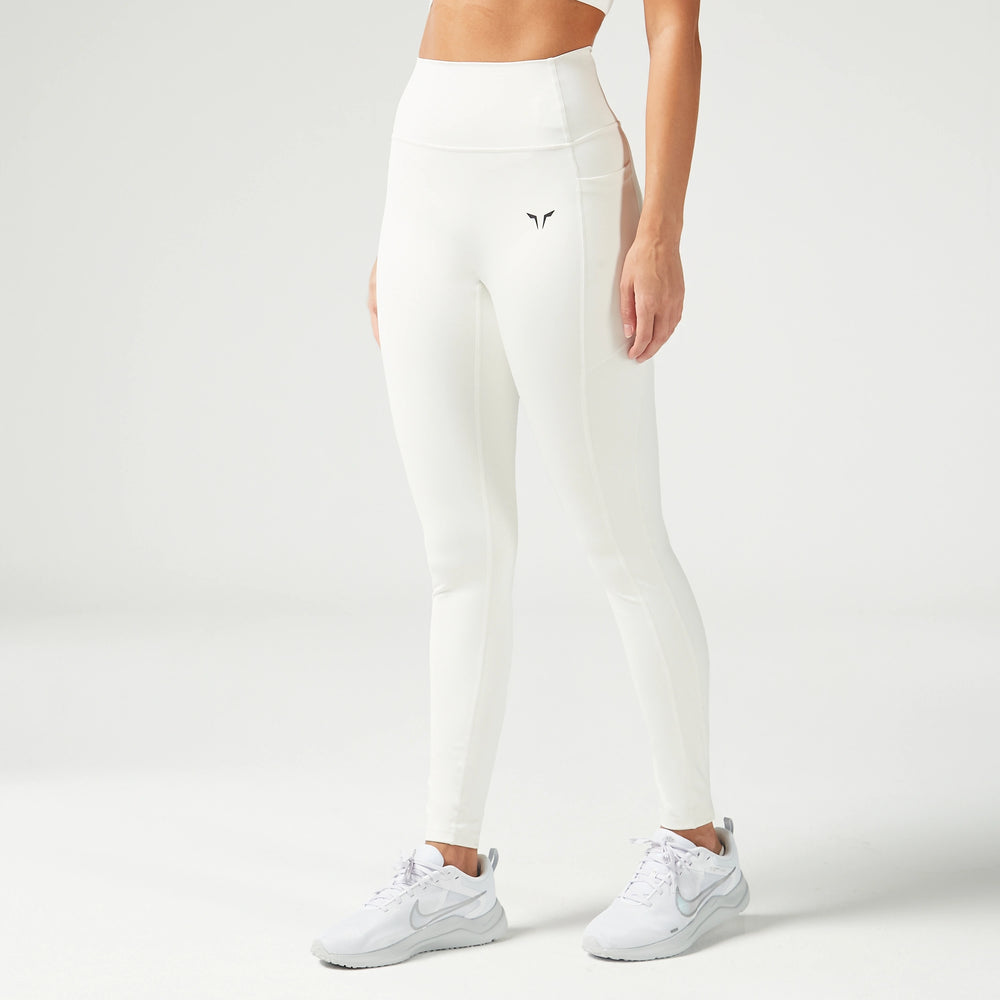 ESSENTIAL ACT DOUBLE LAYERED LEGGINGS 27" 2.0 - PEARL WHITE