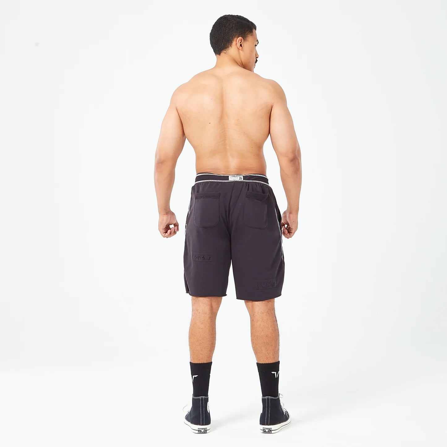GOLDEN ERA RIPPED SHORTS BLACK