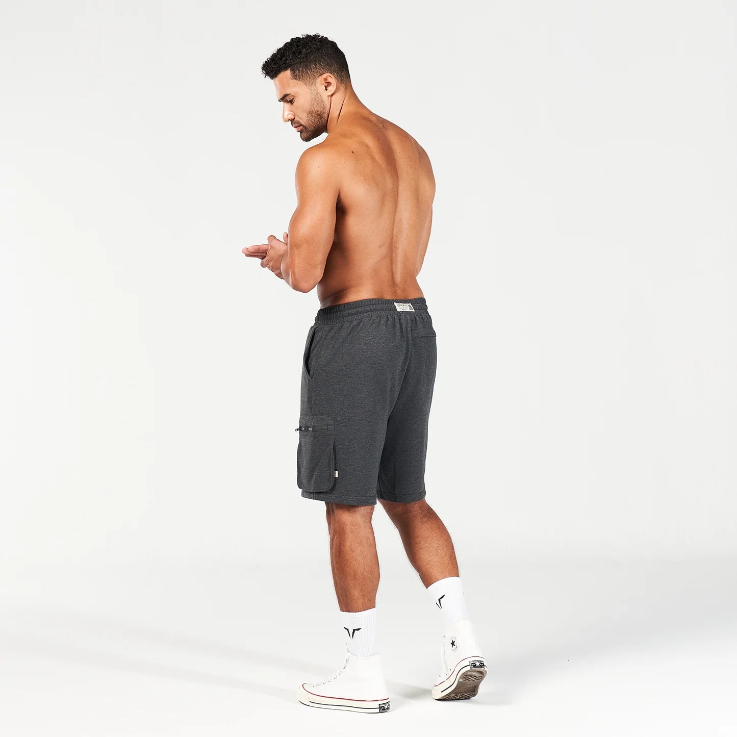 GOLDEN ERA NEW GEN JOGGER SHORTS BLACK MARL