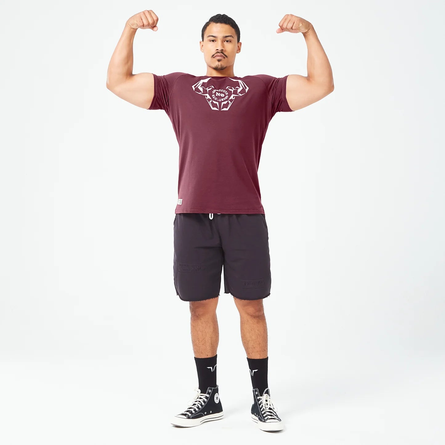GOLDEN ERA RAGLAN MUSCLE TEE BURGUNDY