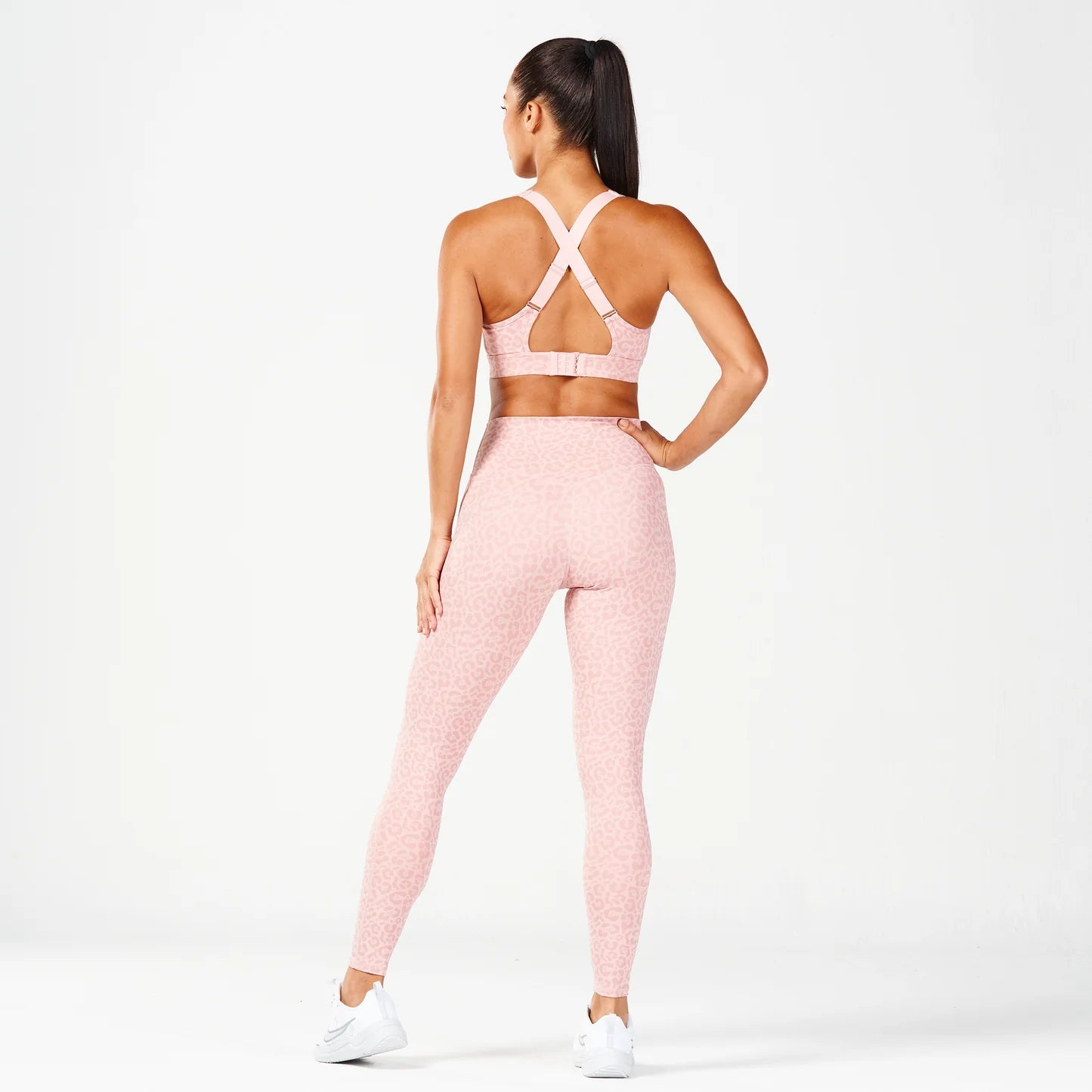 CORE ELEVATE BRA PALE MAUVE PRINT
