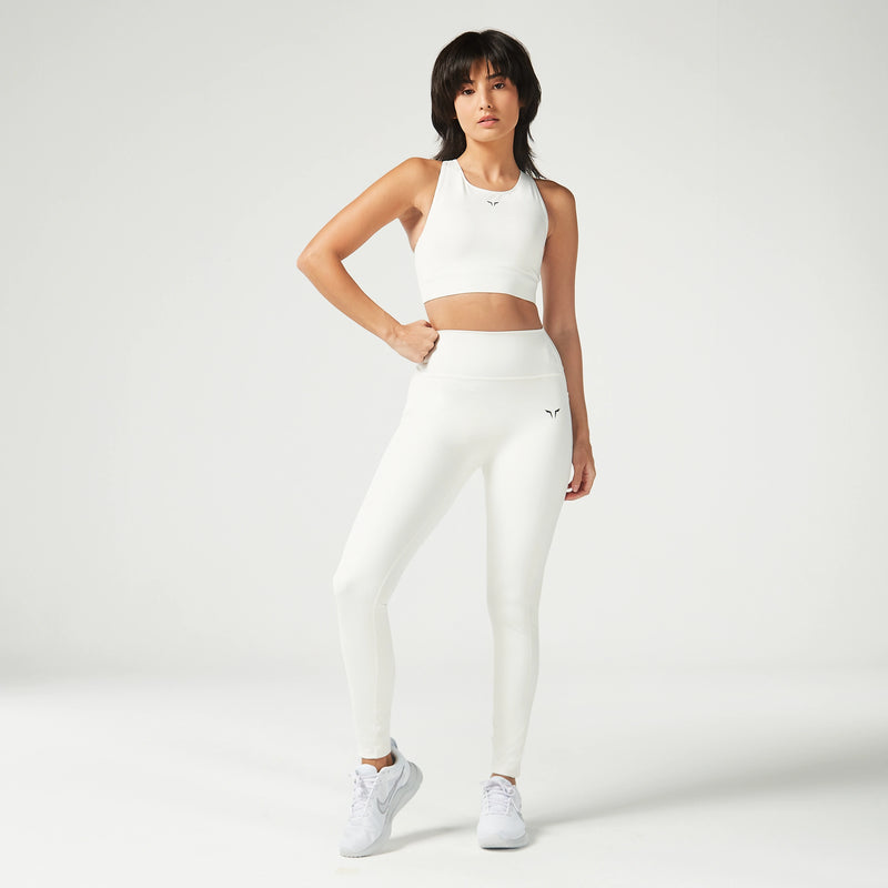 ESSENTIAL ACT DOUBLE LAYERED LEGGINGS 27" 2.0 - PEARL WHITE