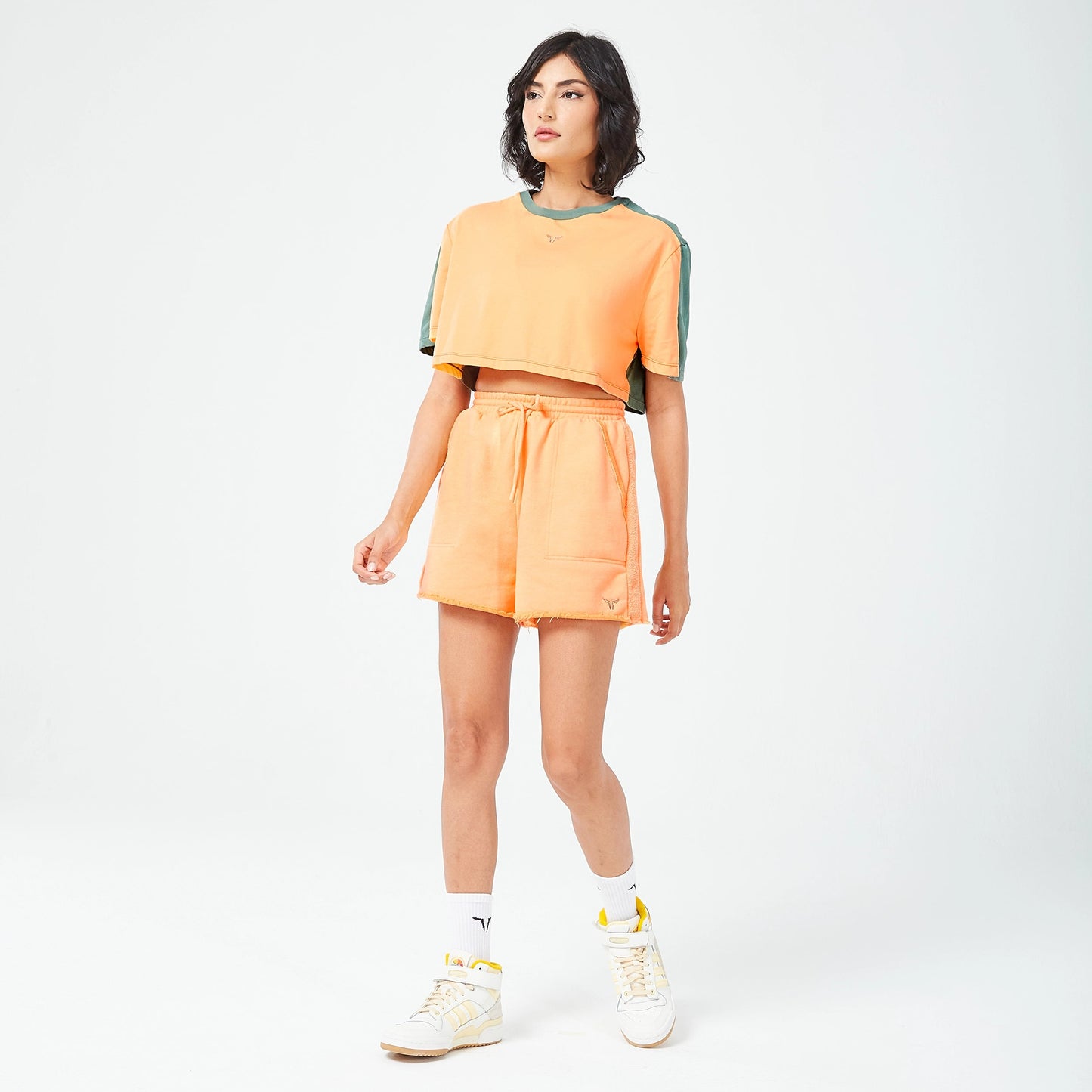 RETROGRADE PLUSH 3" SHORTS ORANGE CHIFFON MARL