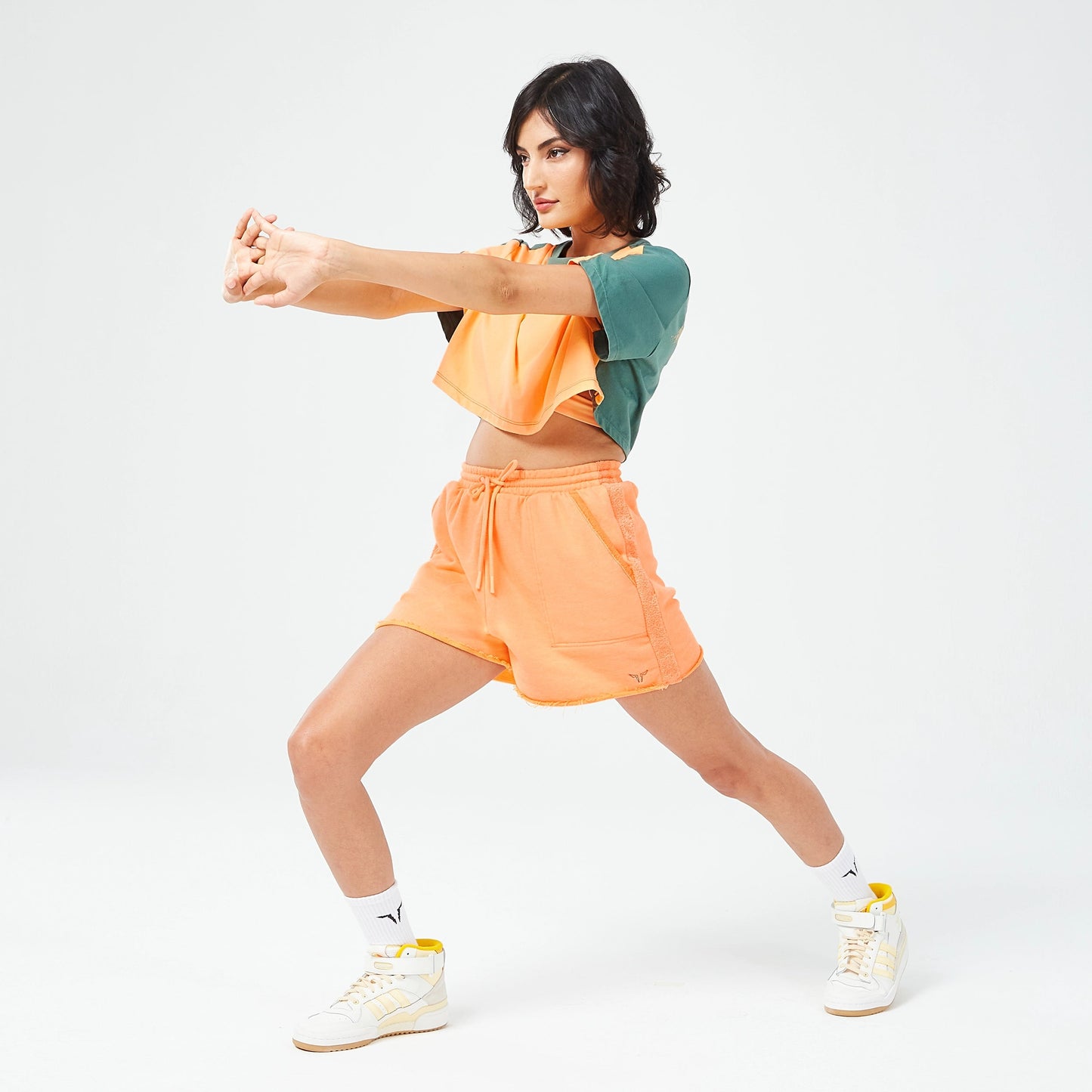 RETROGRADE PLUSH 3" SHORTS ORANGE CHIFFON MARL