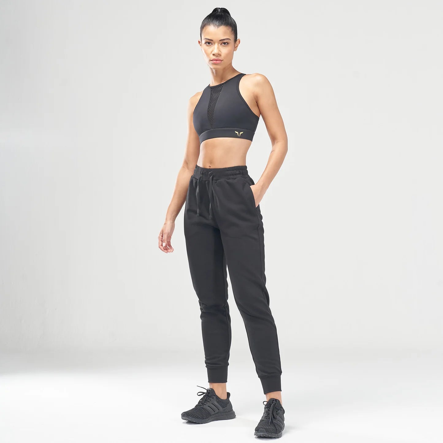 CODE HIGH-NECK ADJUSTABLE BRA BLACK