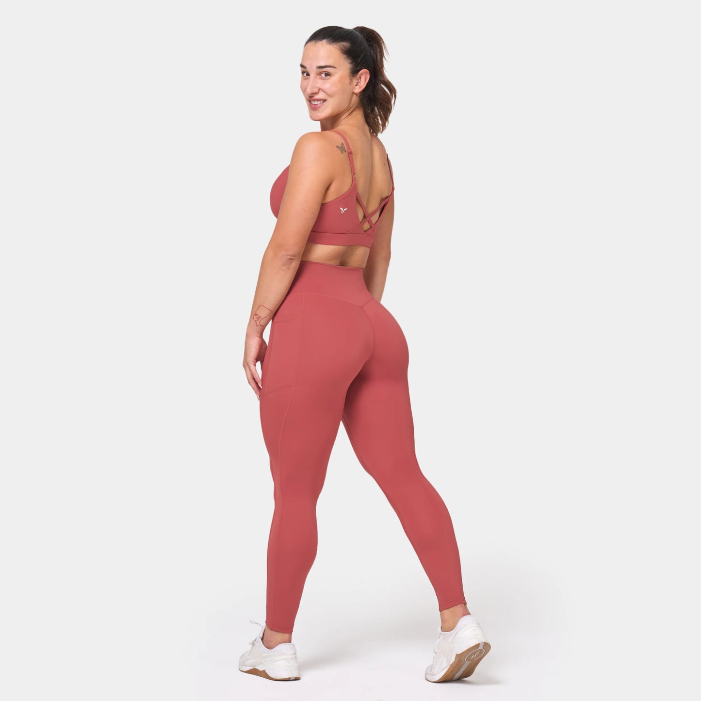 ESSENTIAL STRAPPY BRA - MARSALA