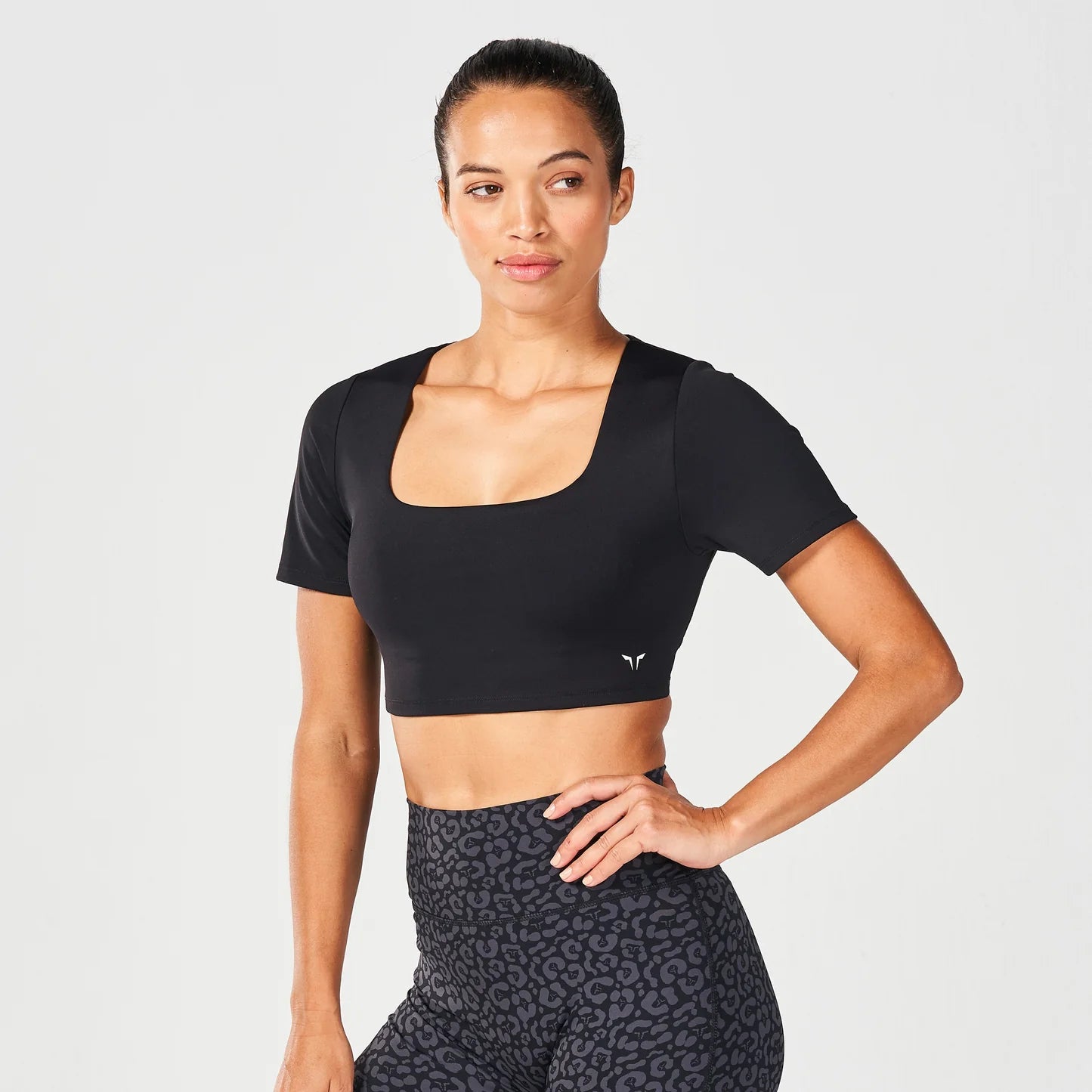 HIGH IPACT BUILT IN BRA TOP BLACK