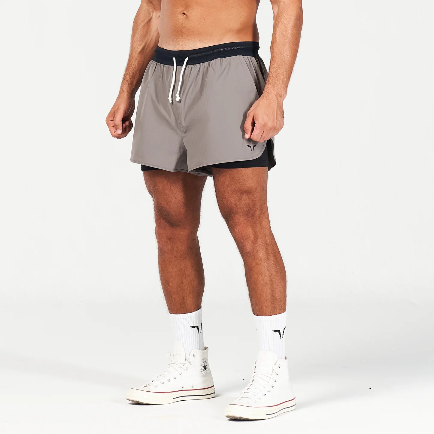 GOLDEN ERA YOUNG RETRO SHORTS 2IN1 DARK GULL GREY