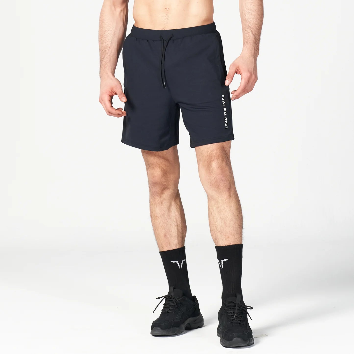 STATEMENT RIBBED FLEX SHORTS BLACK