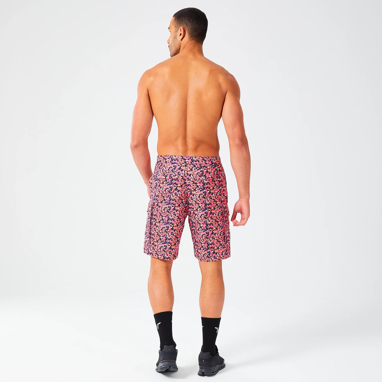 CODE UTILITY CARGO SHORTS - HOT PINK GLITCH CAMO