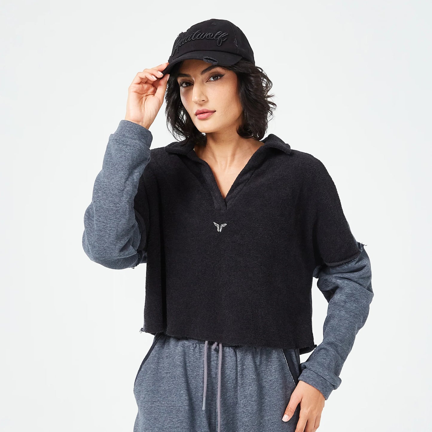 RETROGRADE PLUSH CROP TOP Athletic Shop