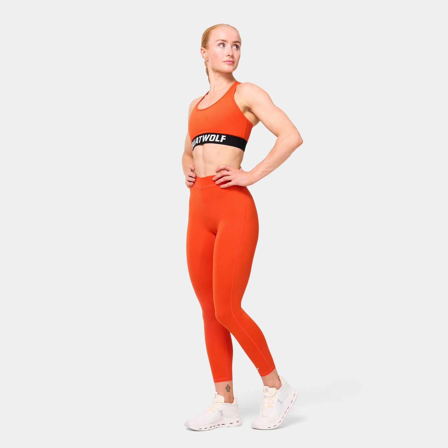 WORDMARK RACER BACK BRA - ORANGE.COM