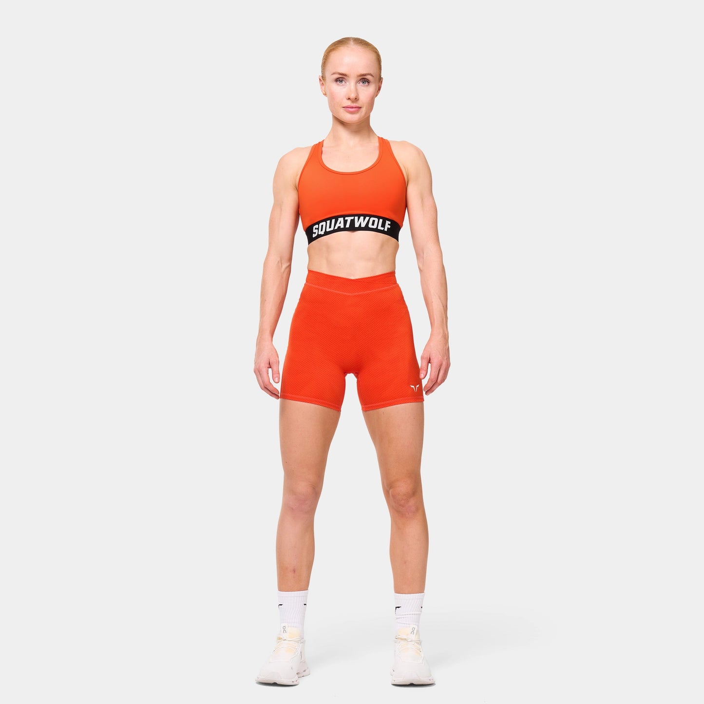 5" WRAP WAIST SHORTS - ORANGE.COM & POINCIANA PRINT