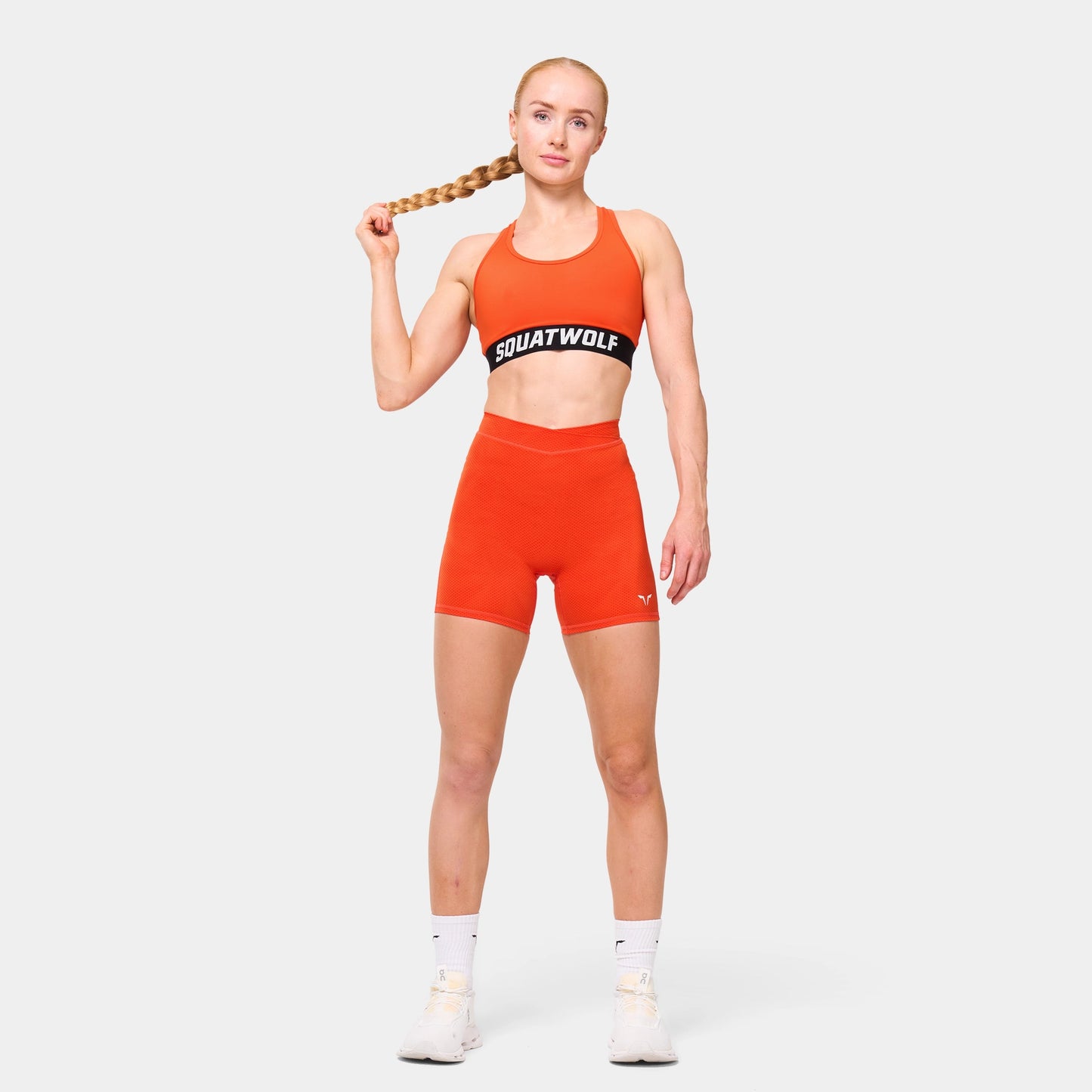 5" WRAP WAIST SHORTS - ORANGE.COM & POINCIANA PRINT