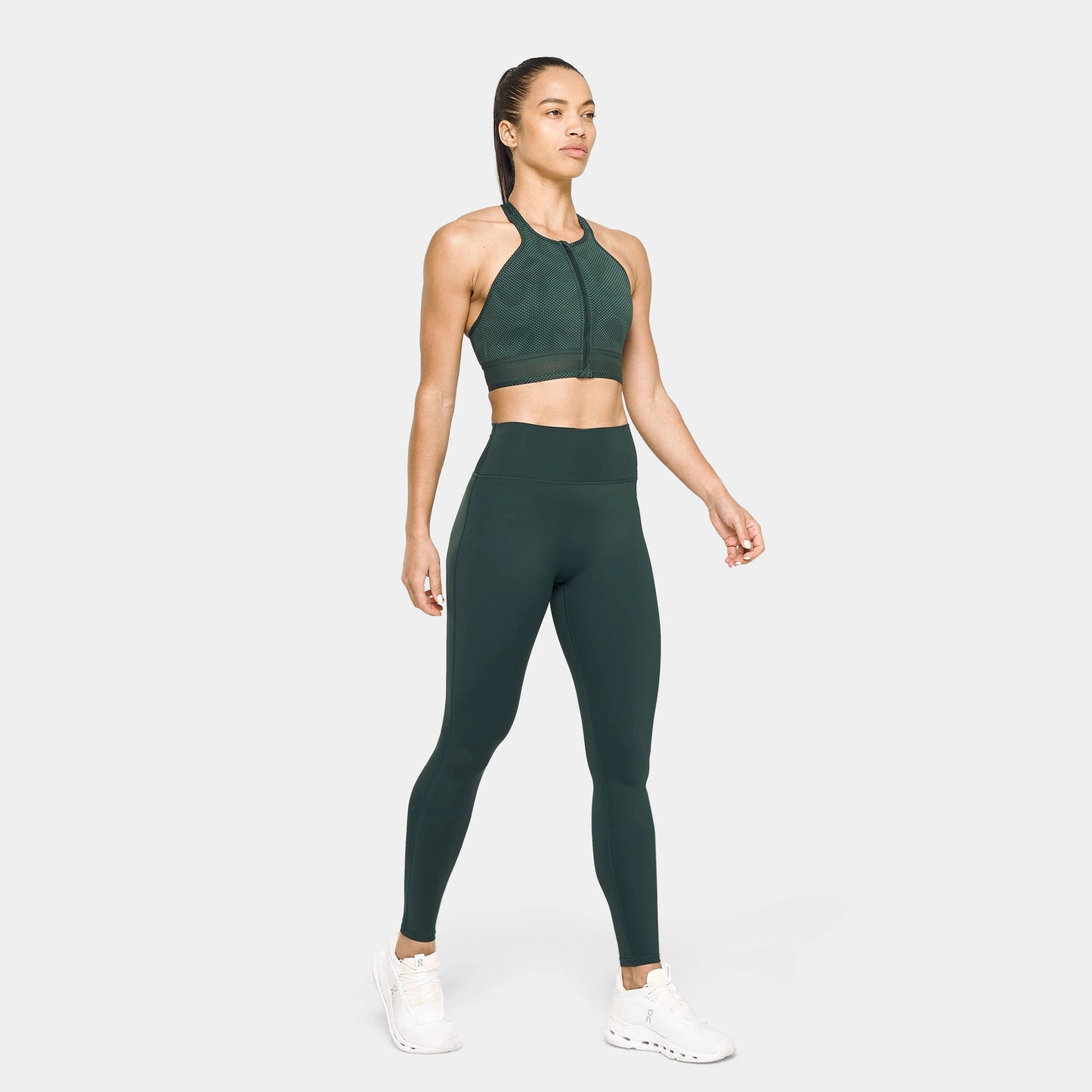UNTAMED ZIP UP BRA - PINE GROVE & SCARAB PRINT