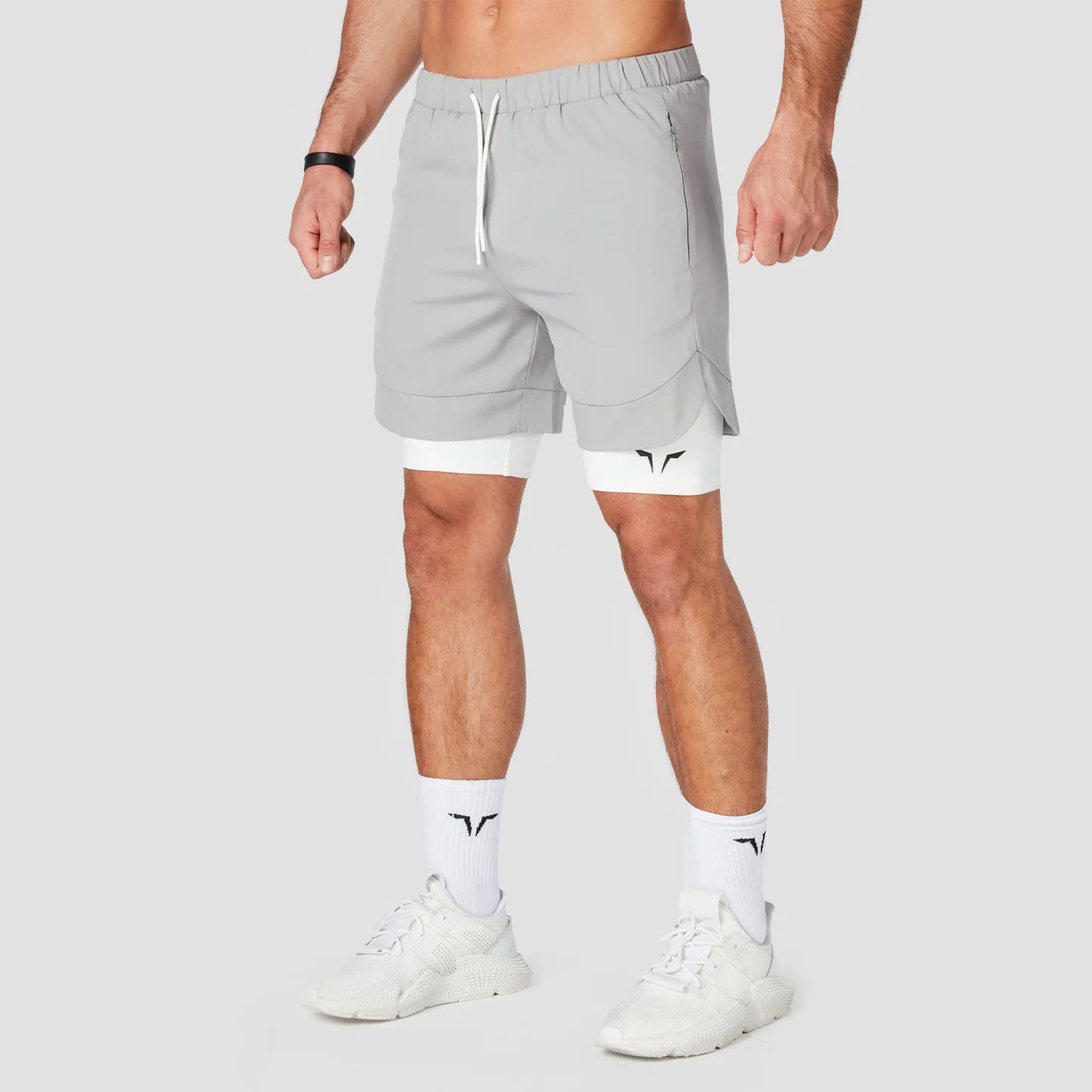 LIMITLESS 2IN1 SHORTS LIGHT GREY