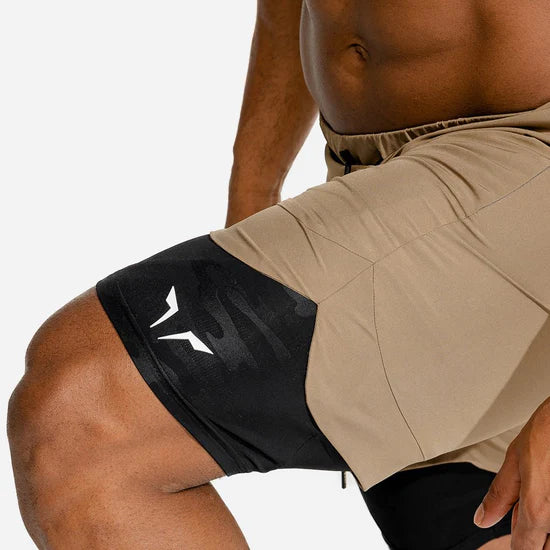 LIMITLESS 2IN1 SHORTS TAUPE