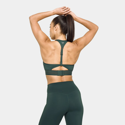 UNTAMED ZIP UP BRA - PINE GROVE & SCARAB PRINT