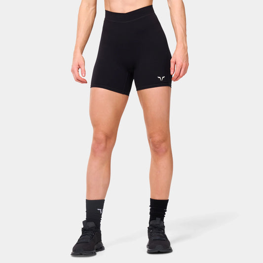 5" WRAP WAIST SHORTS - BLACK