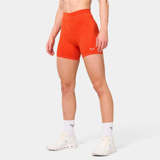 5" WRAP WAIST SHORTS - ORANGE.COM & POINCIANA PRINT