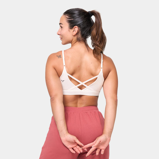 ESSENTIAL STRAPPY BRA - PEARL WHITE