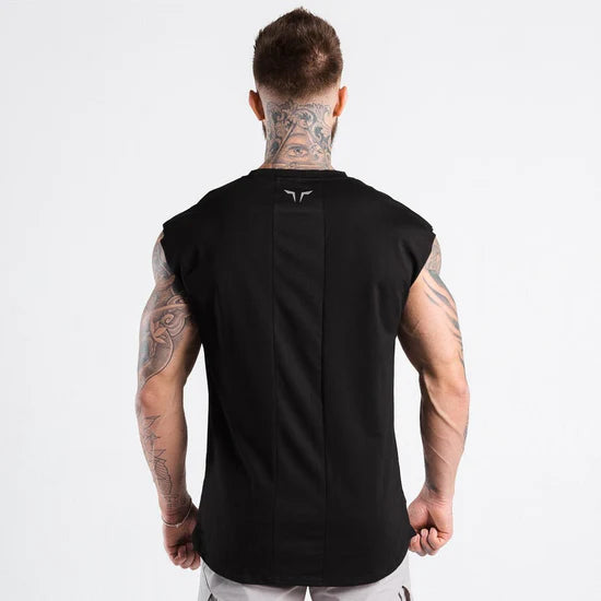 STATEMENT DROP SHOULDER TOP BLACK