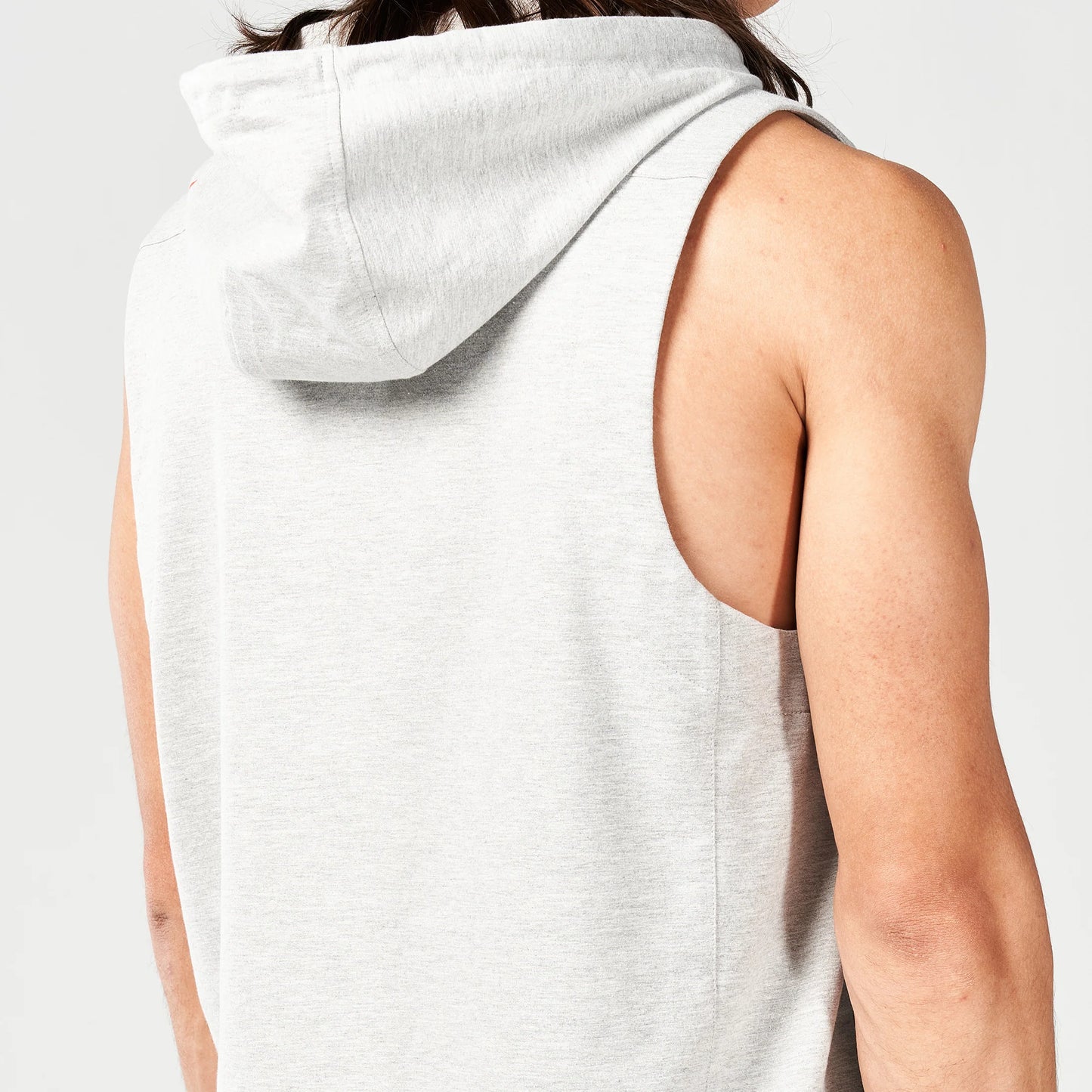 CODE HOODED TANK GREY MARL