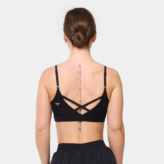 ESSENTIAL STRAPPY BRA - BLACK