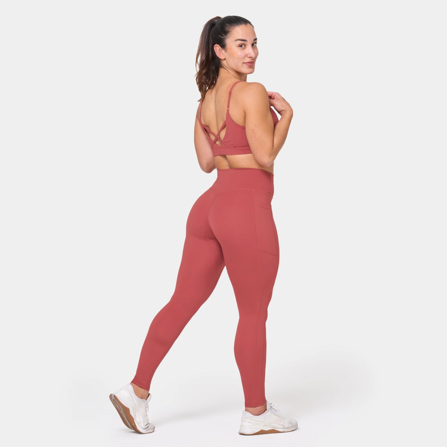 ESSENTIAL STRAPPY BRA - MARSALA