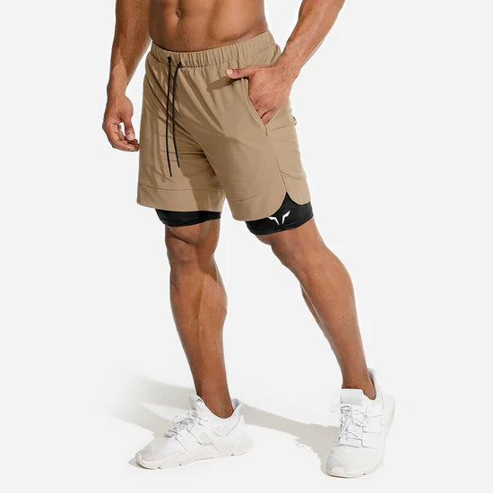LIMITLESS 2IN1 SHORTS TAUPE