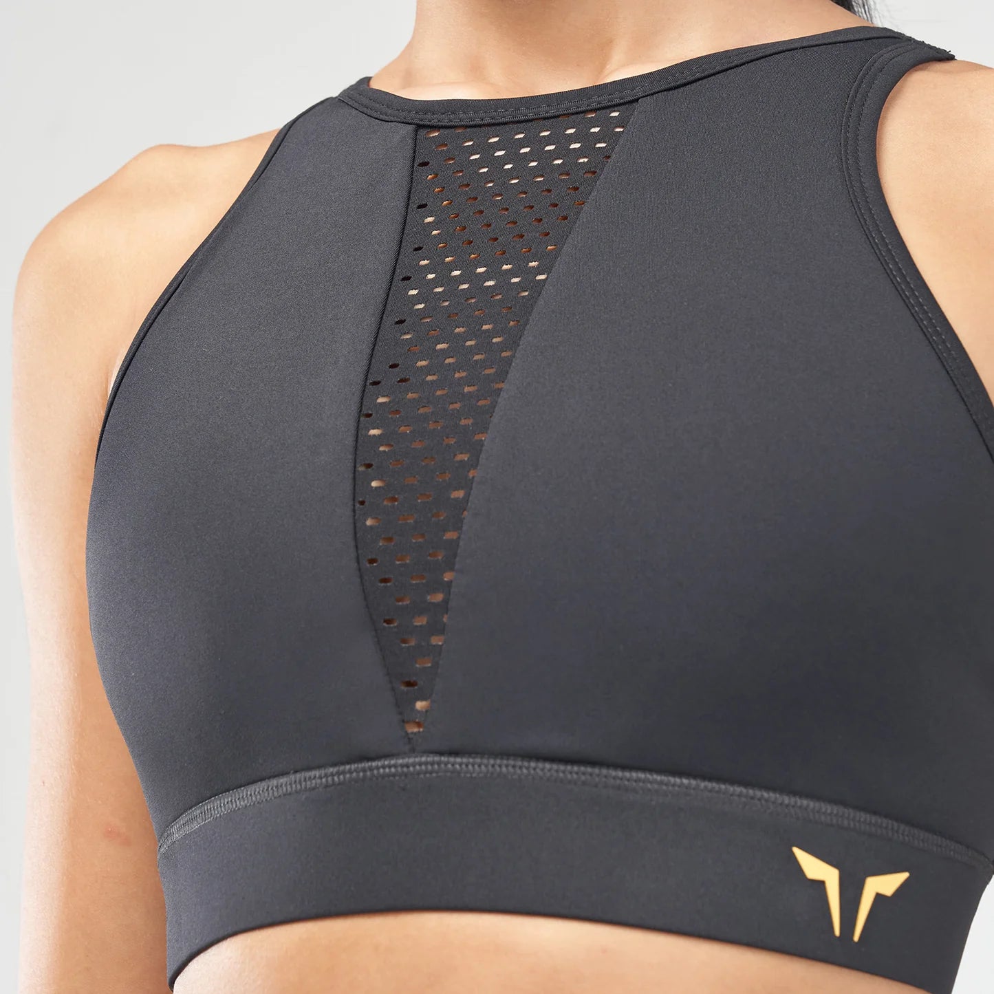 CODE HIGH-NECK ADJUSTABLE BRA BLACK